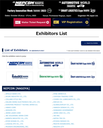 Exhibitor List